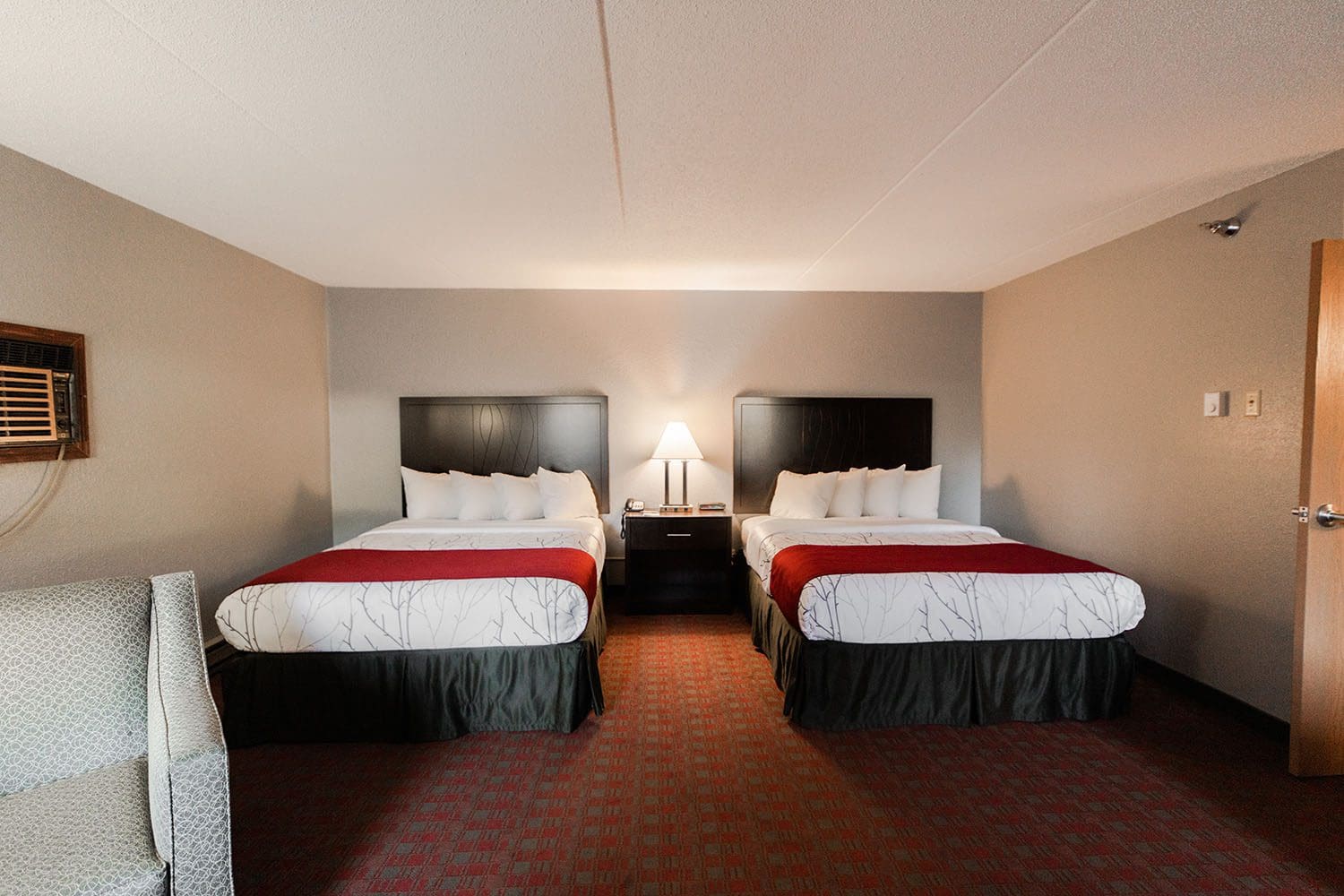 view of the two queen beds in the two queen suite hotel room